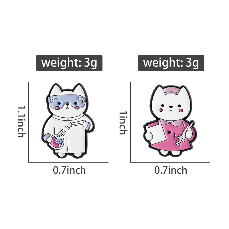 2pcs Cute Cartoon Medical Cat  - đánh giá và giá Medical Lab Gifts